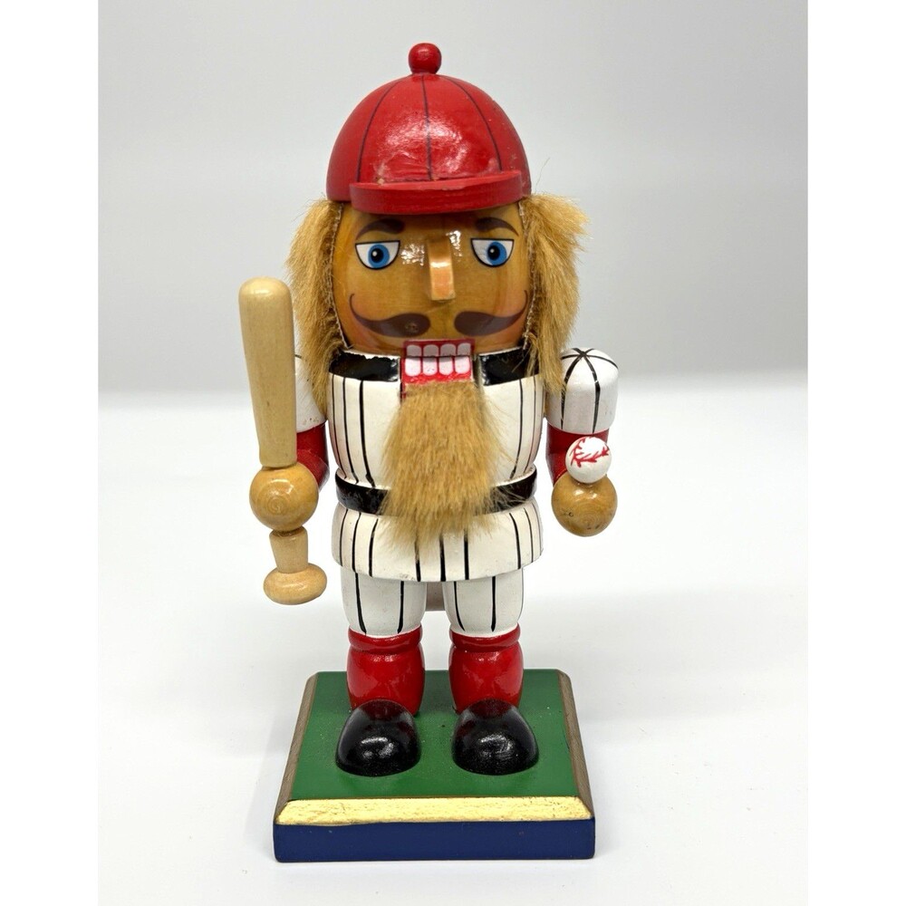 2014 Holiday Home Baseball Player Wooden Christmas Nutcracker Bat Ball Sports
